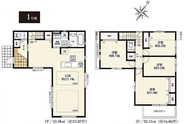 《間取り》■リビング中心の新生活。光を取り入れる開放的な設計で居心地の良い時間を演出します。