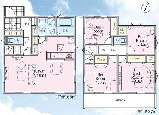 《間取り》■リビング中心の新生活。光を取り入れる明るく開放的な設計で居心地の良い時間を演出します。