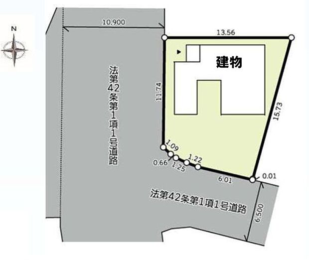 角地の為、開放感のあるロケーション
