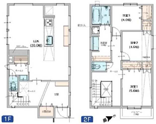 《間取り》■リビング中心の新生活。光を取り入れる明るく開放的な設計で居心地の良い時間を演出します。