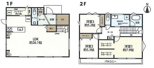 《間取り》■リビング中心の新生活。光を取り入れる明るく開放的な設計で居心地の良い時間を演出します。
