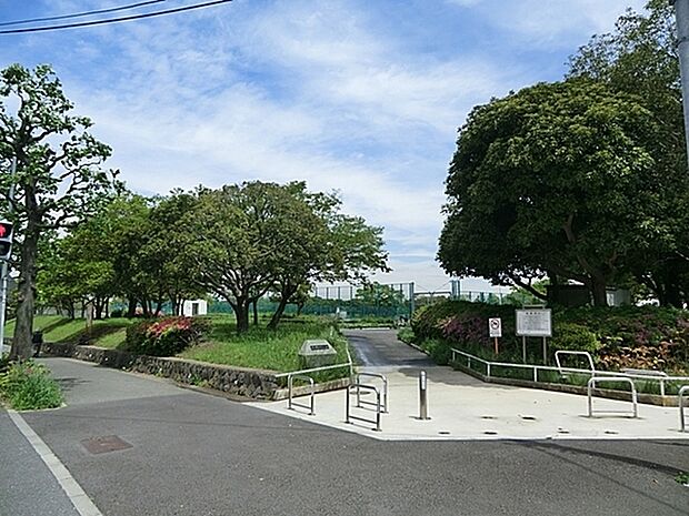 洋光台南公園まで675m、子どもの遊び場、運動広場、少年野球場、プールがある綺麗な公園。