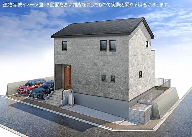 《完成予想図 外観パース》　■スタイリッシュかつ重厚感のある洗練された外観！上品さを際立たせています。（イメージパースは実際と異なる場合があります）