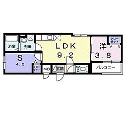 南海線 高石駅 徒歩12分の賃貸アパート 3階1LDKの間取り