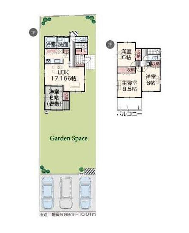 間取り図はこんな感じになっています。