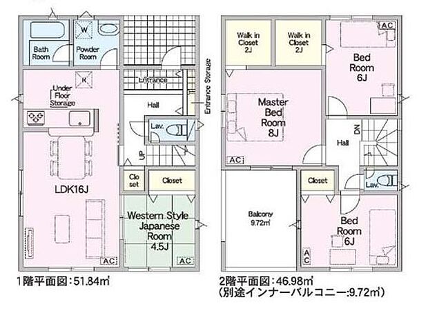 使いやすい和室付4LDの間取りです。