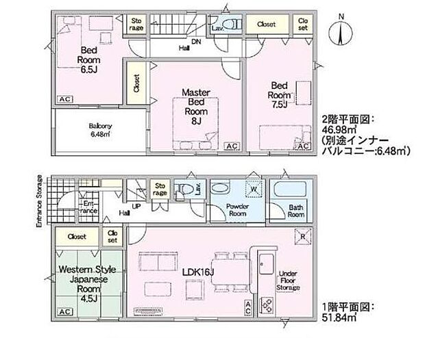 使いやすい和室付4ＬＤの間取りです。