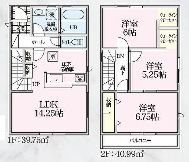コンパクトで使いやすい3LDKの間取り。