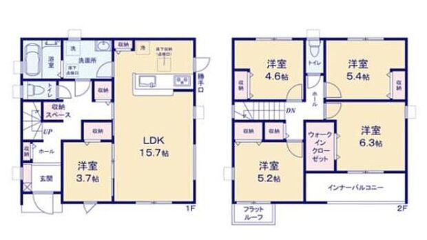 4号棟の間取図はこんな感じになっています