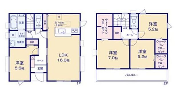 5号棟の間取図はこんな感じになっています