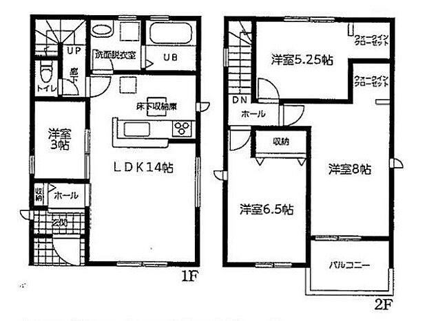 4号棟の間取図はこんな感じになっています