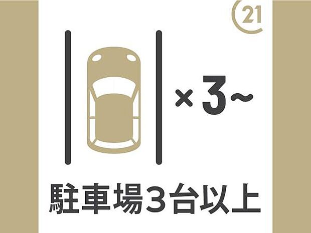 駐車場は並列4台分のスペースがあります。
