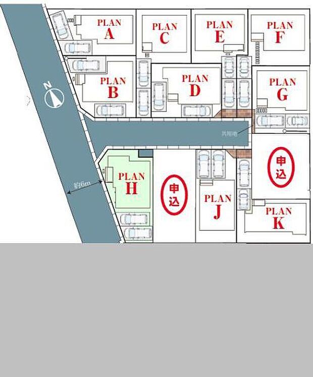 H号棟　人気の角地、カースペース2台可！