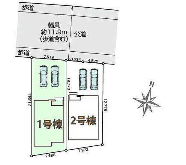 1号棟　カースペース2台可