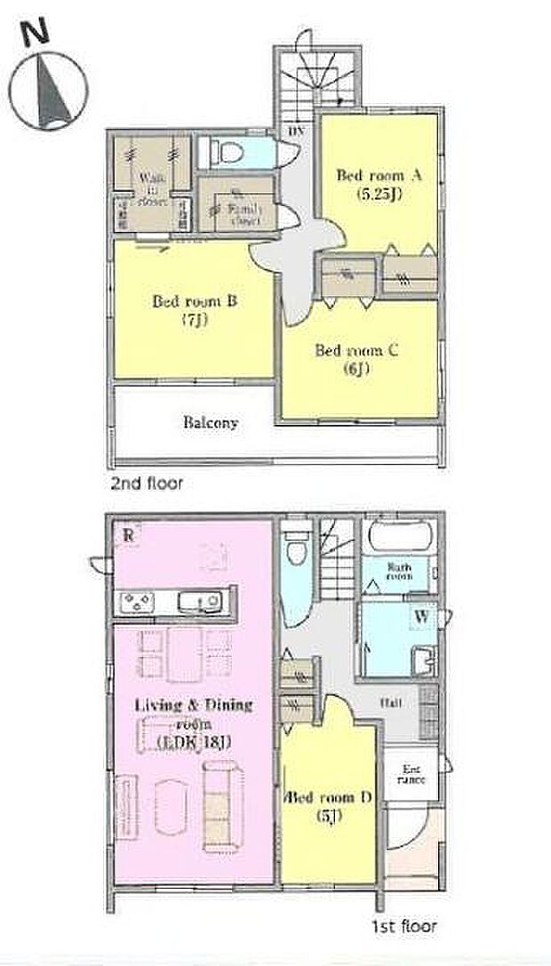 FC、WIC付きの4LDK