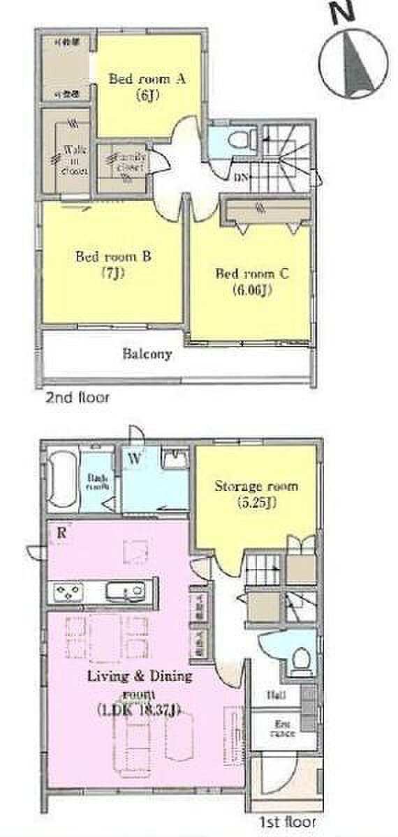 FC、WIC付きの3SLDK