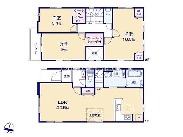 ＜間取り＞間仕切り対応可能な3LDK！