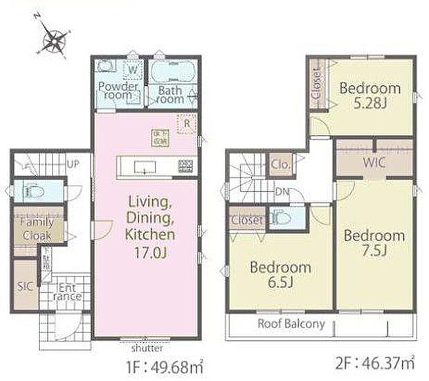 収納豊富な3LDK!