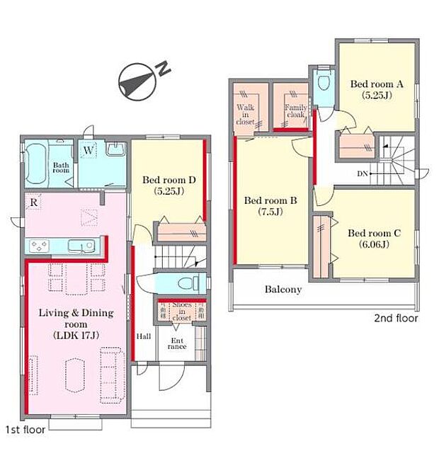 ＜間取り＞収納豊富な4LDK♪