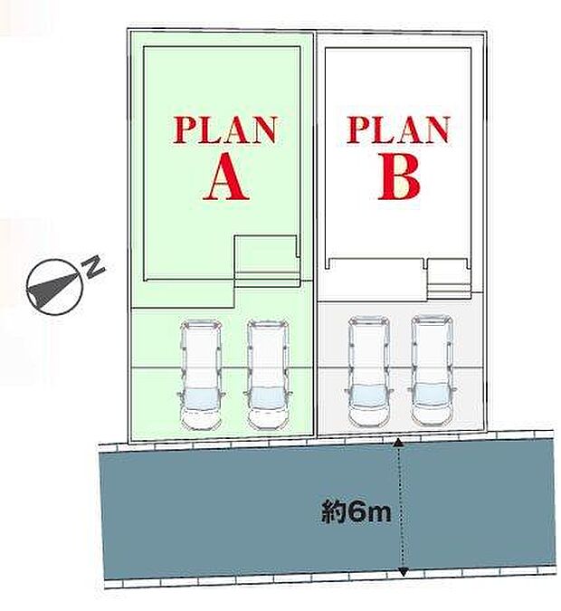 <区画図>カースペース2台可