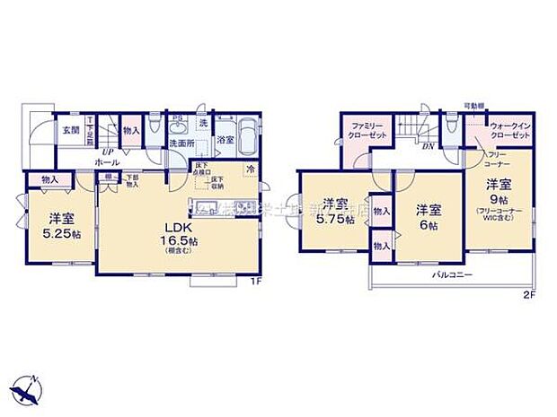FC、WIC付きの4LDK