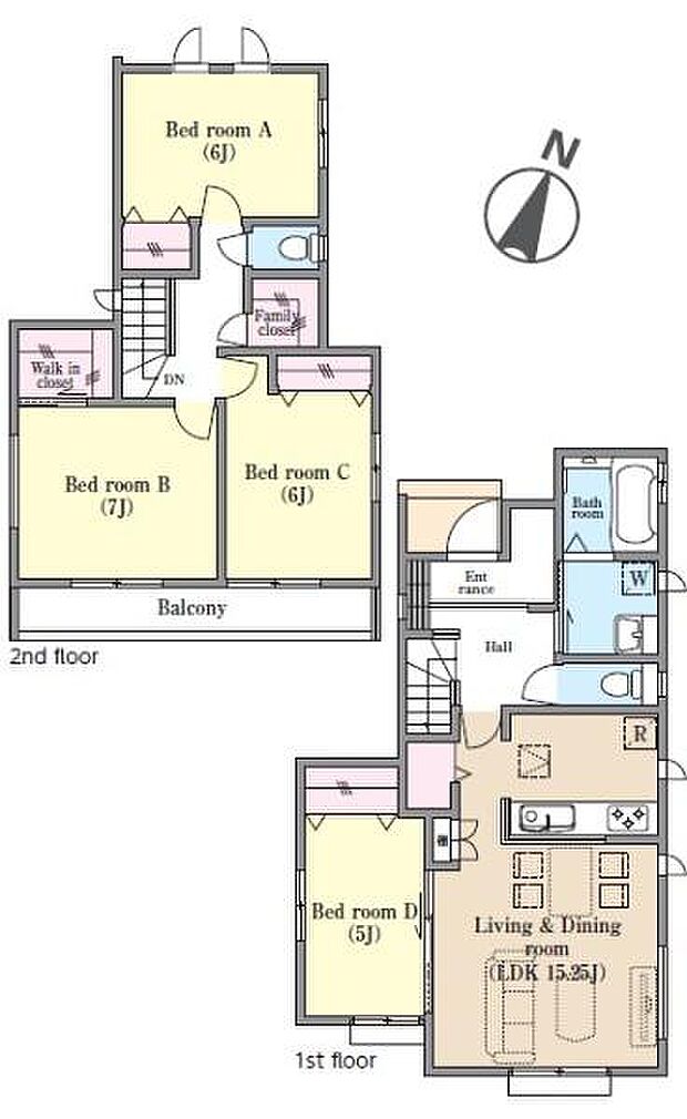 FC、WIC付きの4LDK
