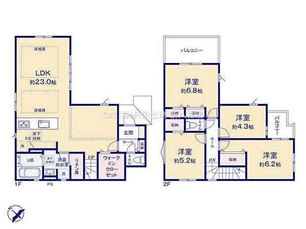 リネン庫、WIC付きの4LDK！