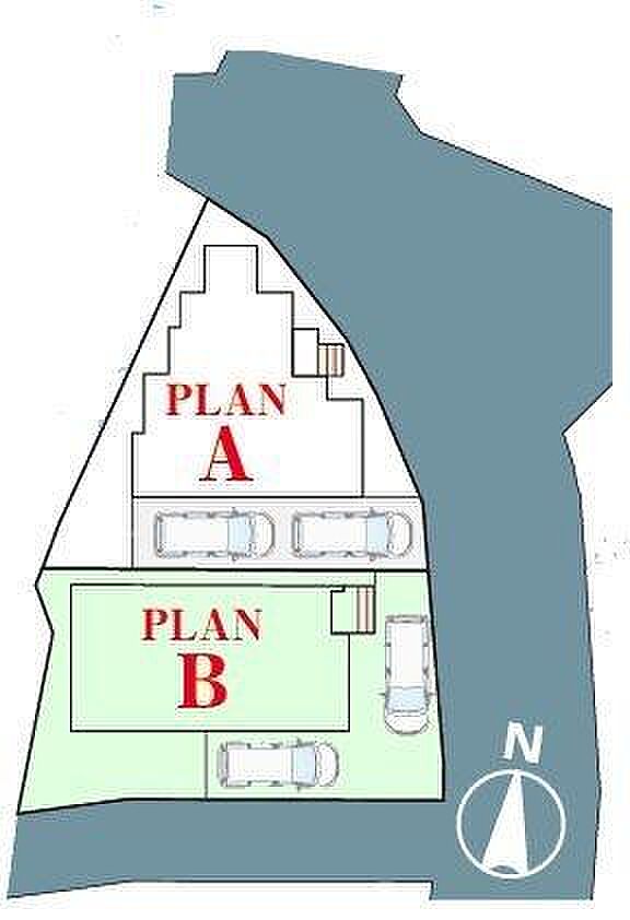 B号棟　人気の角地、カースペース2台可