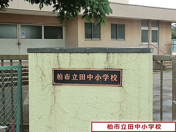 柏市立田中小学校まで650m、徒歩約9分お子様の通学も安心ですね