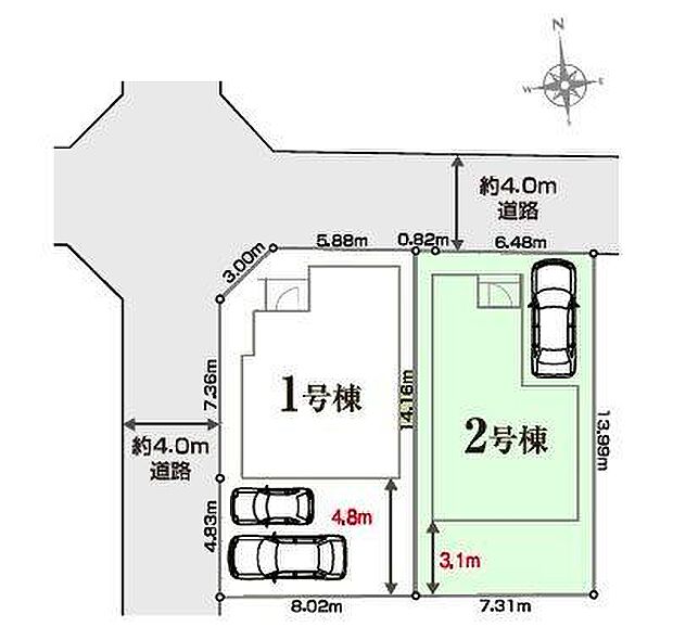 2号棟 カースペースあり