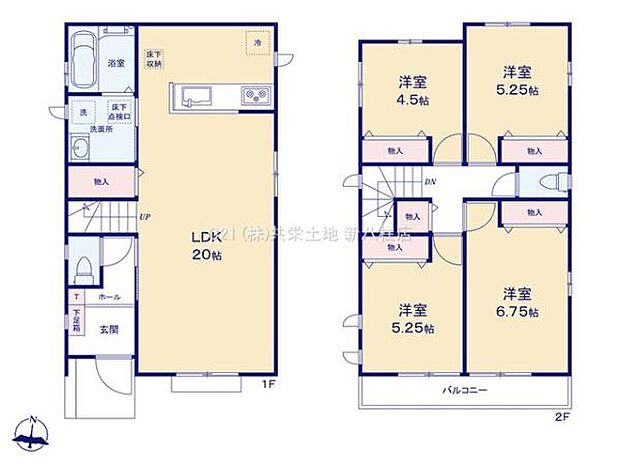 各居室収納付きの4LDK