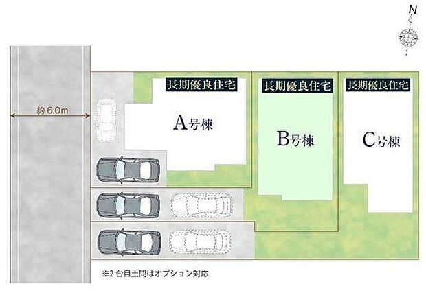 B号棟 カースペース2台可!