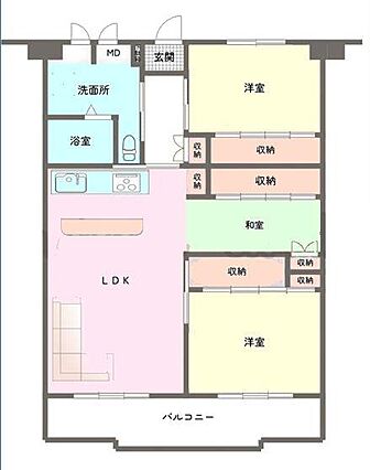 各居室収納付き...
