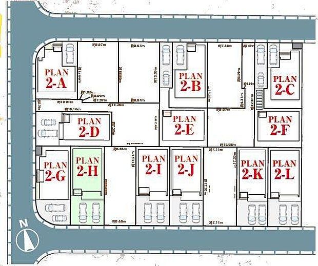 2-H号棟 カースペース2台可
