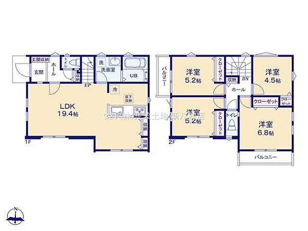 各居室収納付きの4LDK