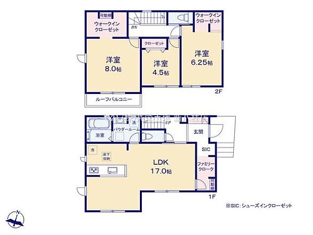 収納豊富な3LDK