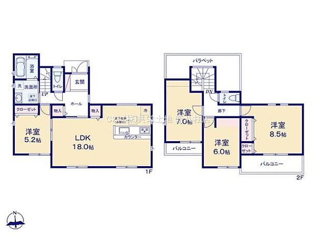 全居室南向きの4LDK!