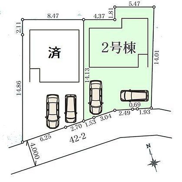 2号棟　カースペース2台可！