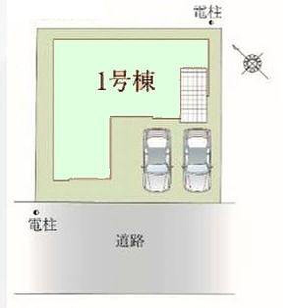＜区画図＞カースペース2台可