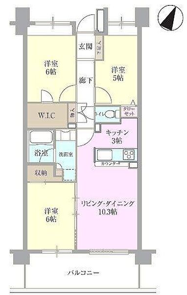 人気の対面型カウンターキッチン
