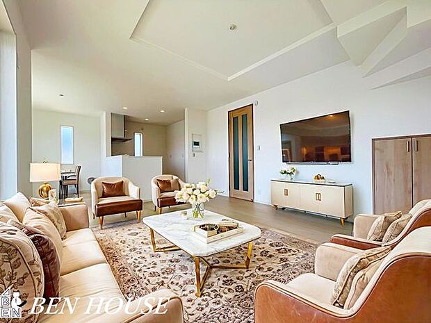 リビング・本画像はCGで作成しており、実際に現地に家具は置かれておりません。また、価格に家具は含まれておりません。