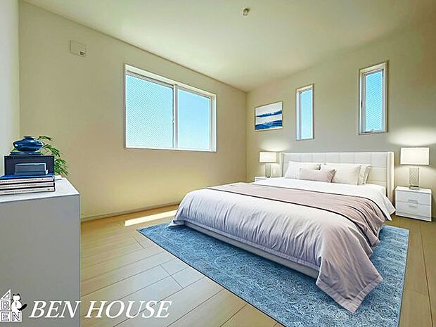 寝室・本画像はCGで作成しており、実際に現地に家具は置かれておりません。また、価格に家具は含まれておりません。