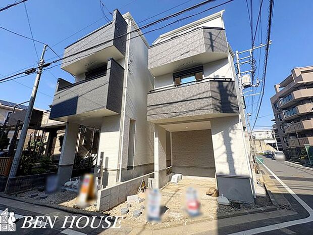 外観・スーパーやドラッグストアなどの生活便利施設が充実のエリア。自然も多く残り、ストレスなく生活できそうですね。