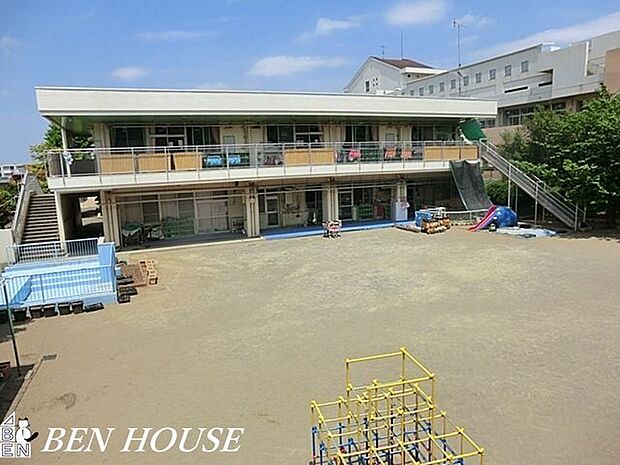 横浜市十日市場保育園 徒歩14分。通勤後にもお迎えに行きやすい距離の保育園です。 1090m