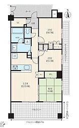 フィスナレジデンスセンター南 3LDKの間取図画像