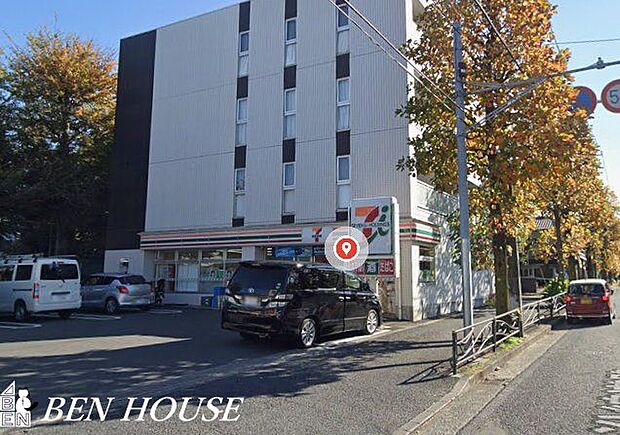 セブンイレブン川崎中丸子店 徒歩6分。お出かけ前やお帰りの立ち寄りにも便利なコンビニ。 440m