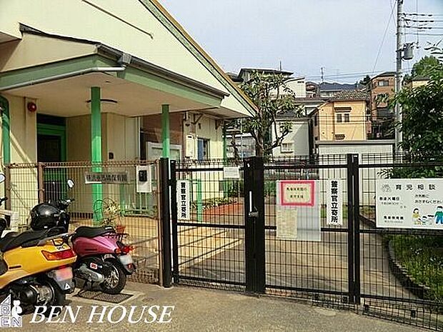 横浜市馬場保育園 徒歩7分。通勤後にもお迎えに行きやすい距離の保育園です。 510m