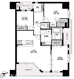 ミオカステーロ横濱関内 2SLDKの間取図画像