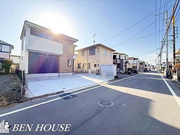 前面道路含む外観・周辺環境も気になるポイント。前面道路も広いので、落ち着いた住環境でのびのびと過ごせます！