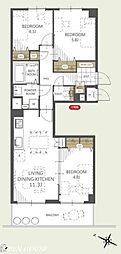 間取図画像 3LDK